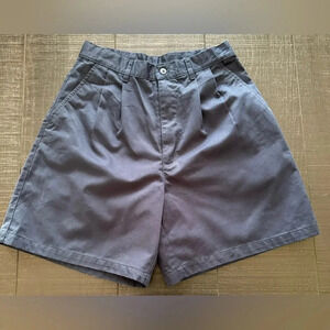 Vintage Premier International Shorts Womens size 10 Blue Khaki High-Rise Cotton